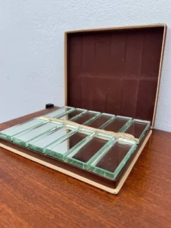 Porte couteaux cristal miroir Art Déco