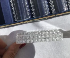 Porte couteaux cristal Saint Louis pointes diamants x12