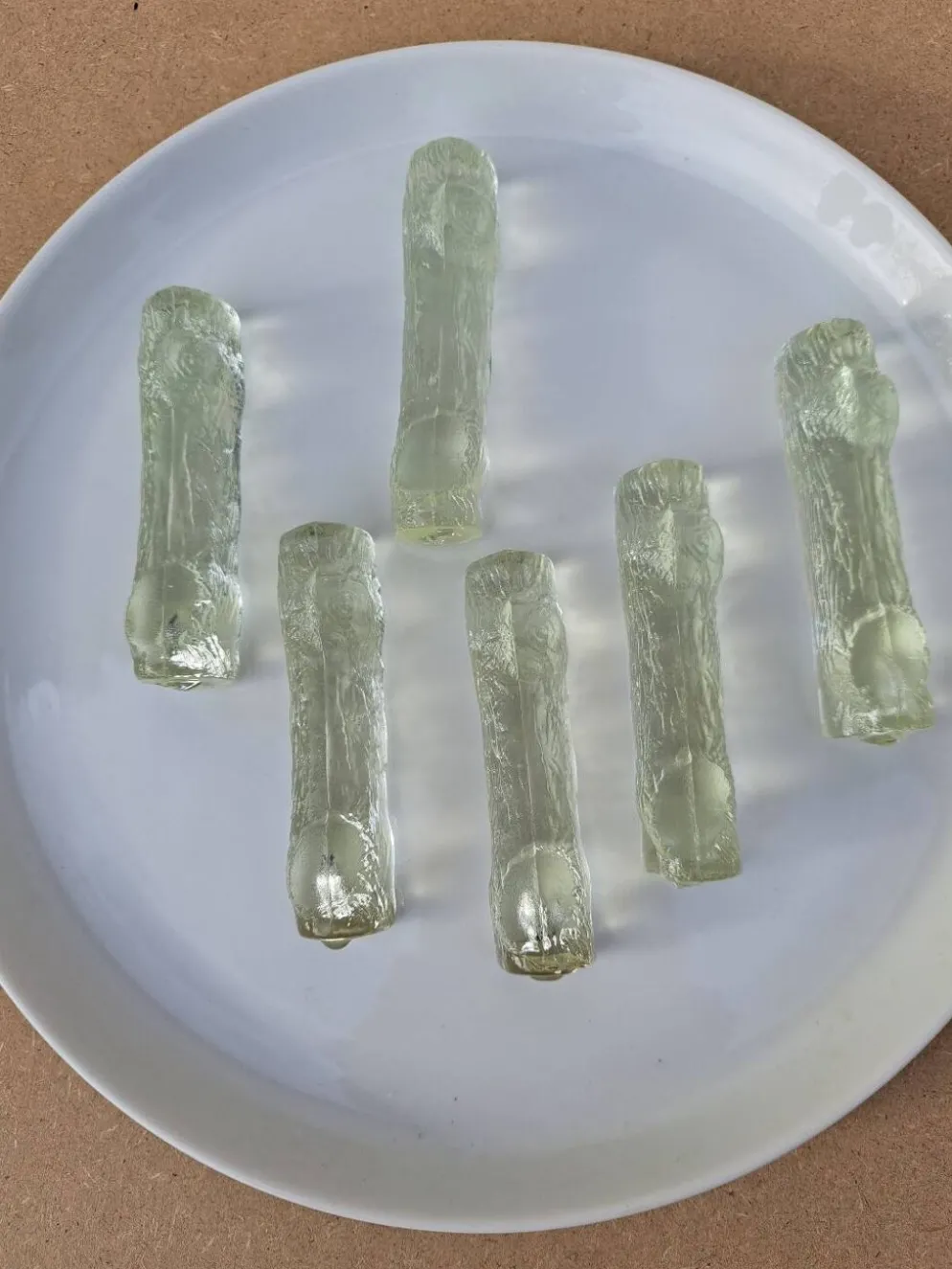 6 Porte couteaux cristal vintage