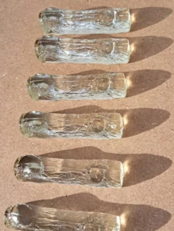6 Porte couteaux cristal vintage