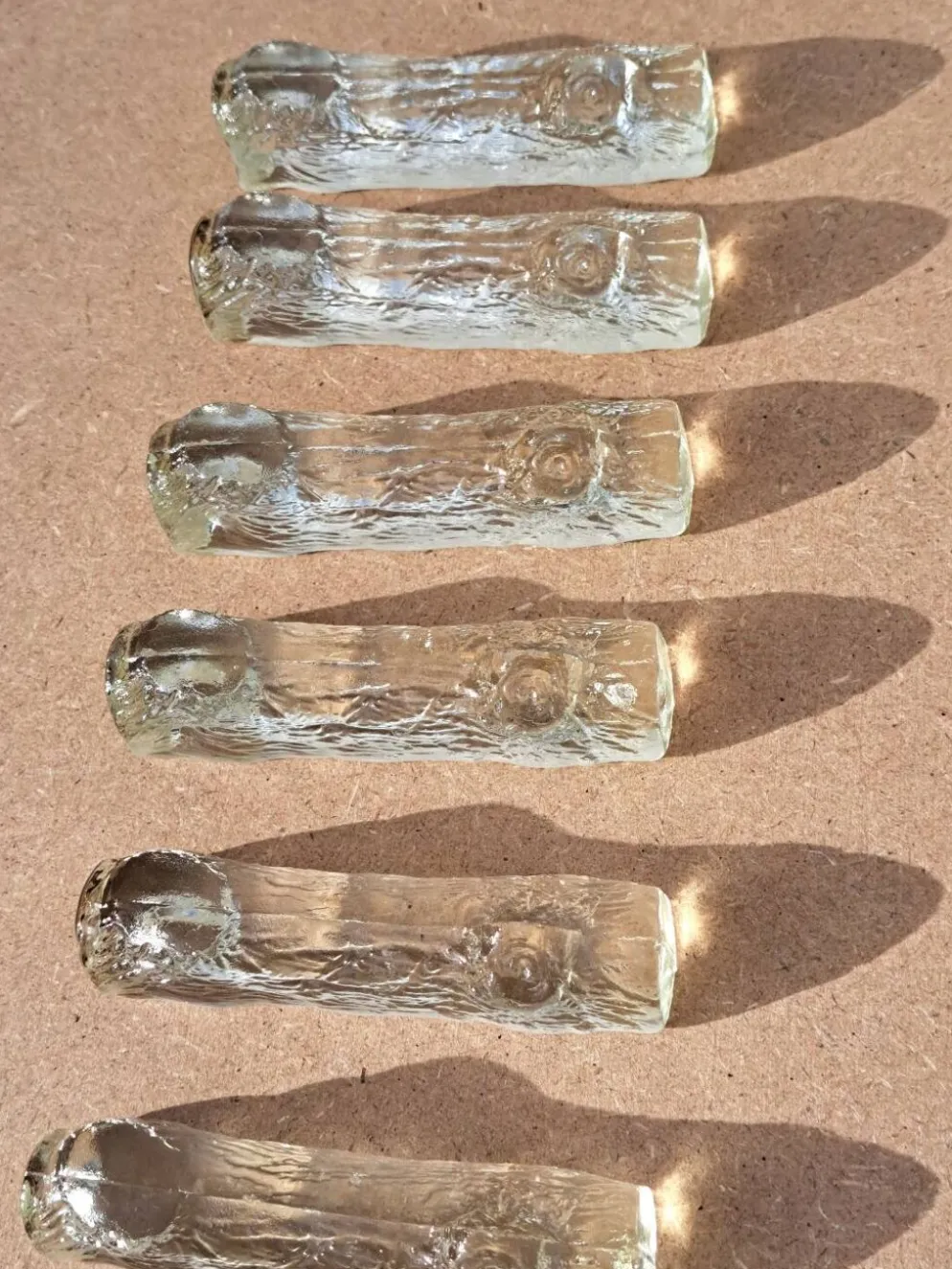 6 Porte couteaux cristal vintage