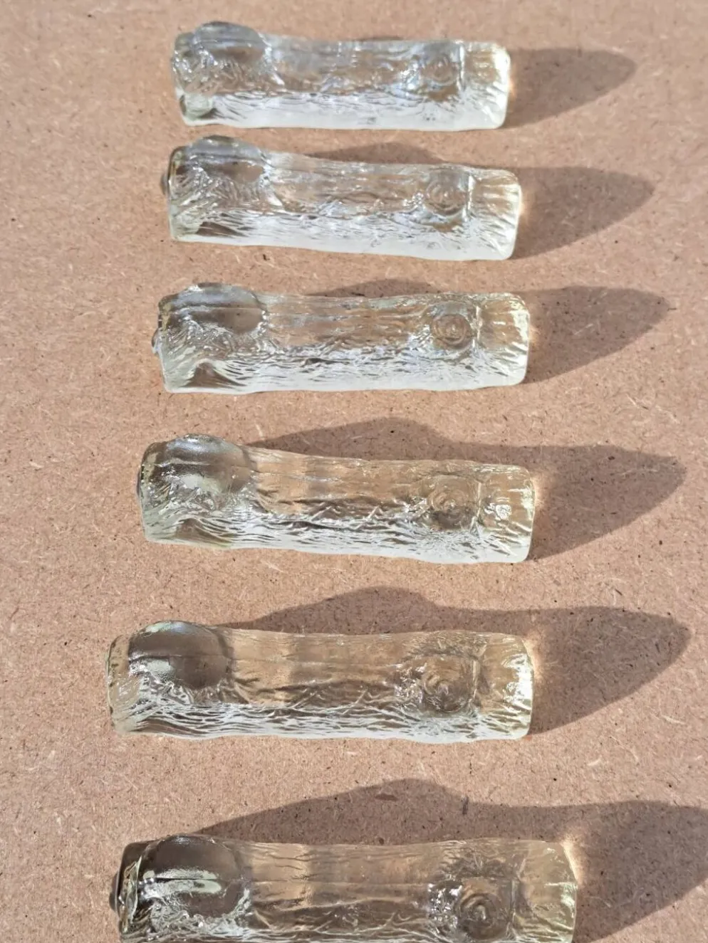 6 Porte couteaux cristal vintage