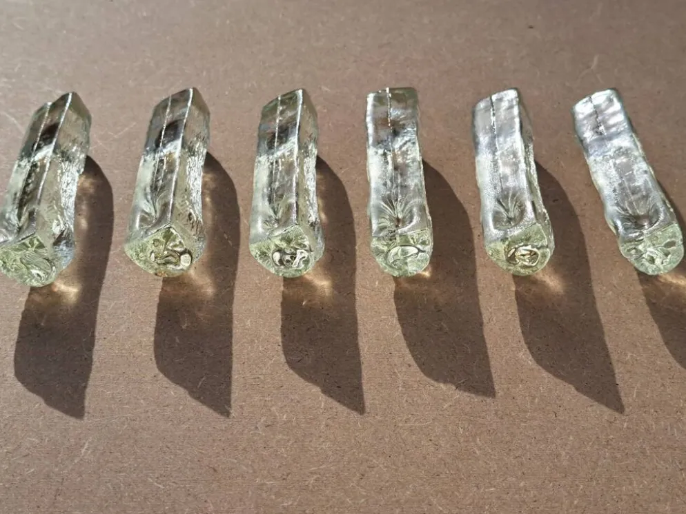 6 Porte couteaux cristal vintage