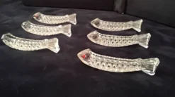 6 Porte couteaux cristal zoomorphes