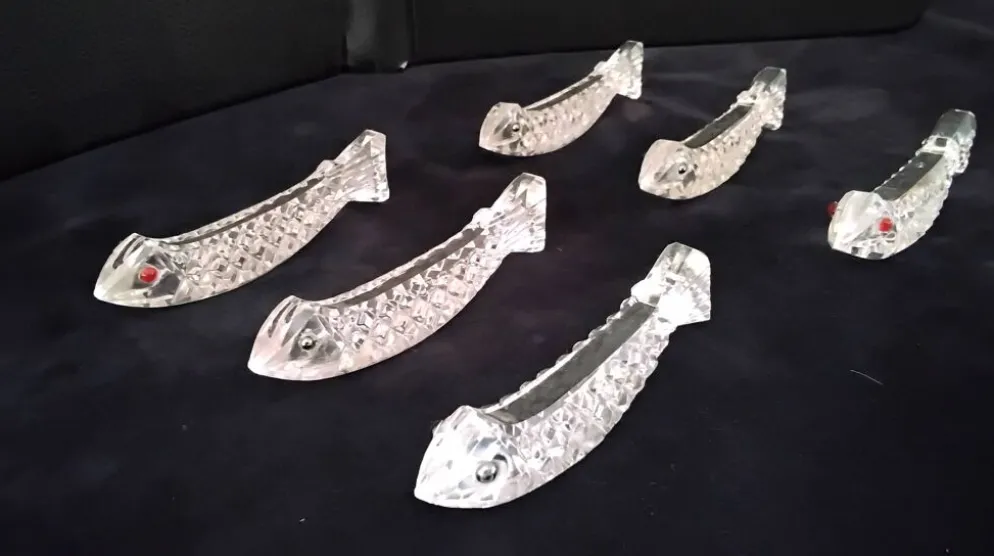 6 Porte couteaux cristal zoomorphes