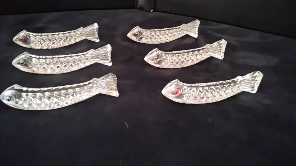 6 Porte couteaux cristal zoomorphes