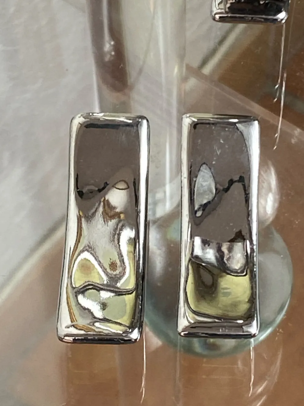 Porte-couteaux en céramique argentée