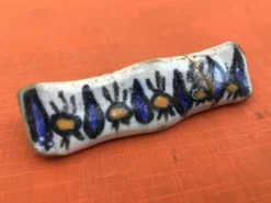 4 porte-couteaux en céramique émaillée Tunisienne de Nabeul, années 1920-1940