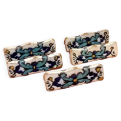 5 porte-couteaux en céramique tunisienne Nabeul, années 1920-1940