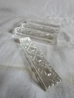 4 porte couteaux en cristal