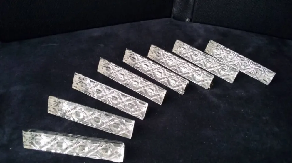 8 Porte couteaux en cristal au Plomb