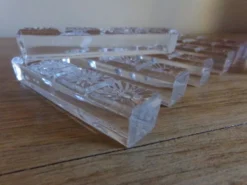 10 Porte-couteaux en cristal ciselé