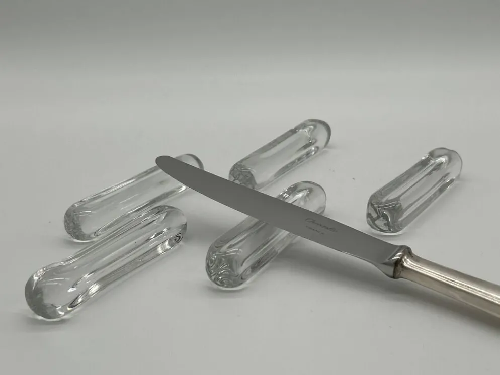 5 porte-couteaux en cristal de daum