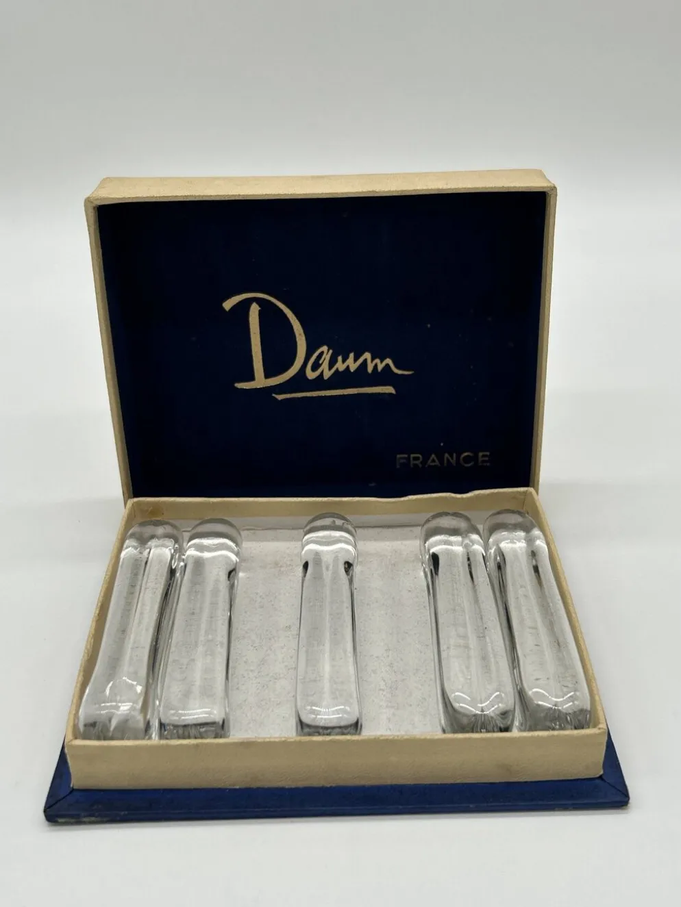 5 porte-couteaux en cristal de daum