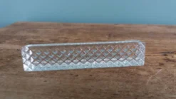 12 porte couteaux en cristal pointe de diamant dans leur boite, Hongrie