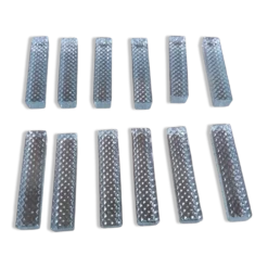 12 porte couteaux en cristal pointe de diamant dans leur boite, Hongrie
