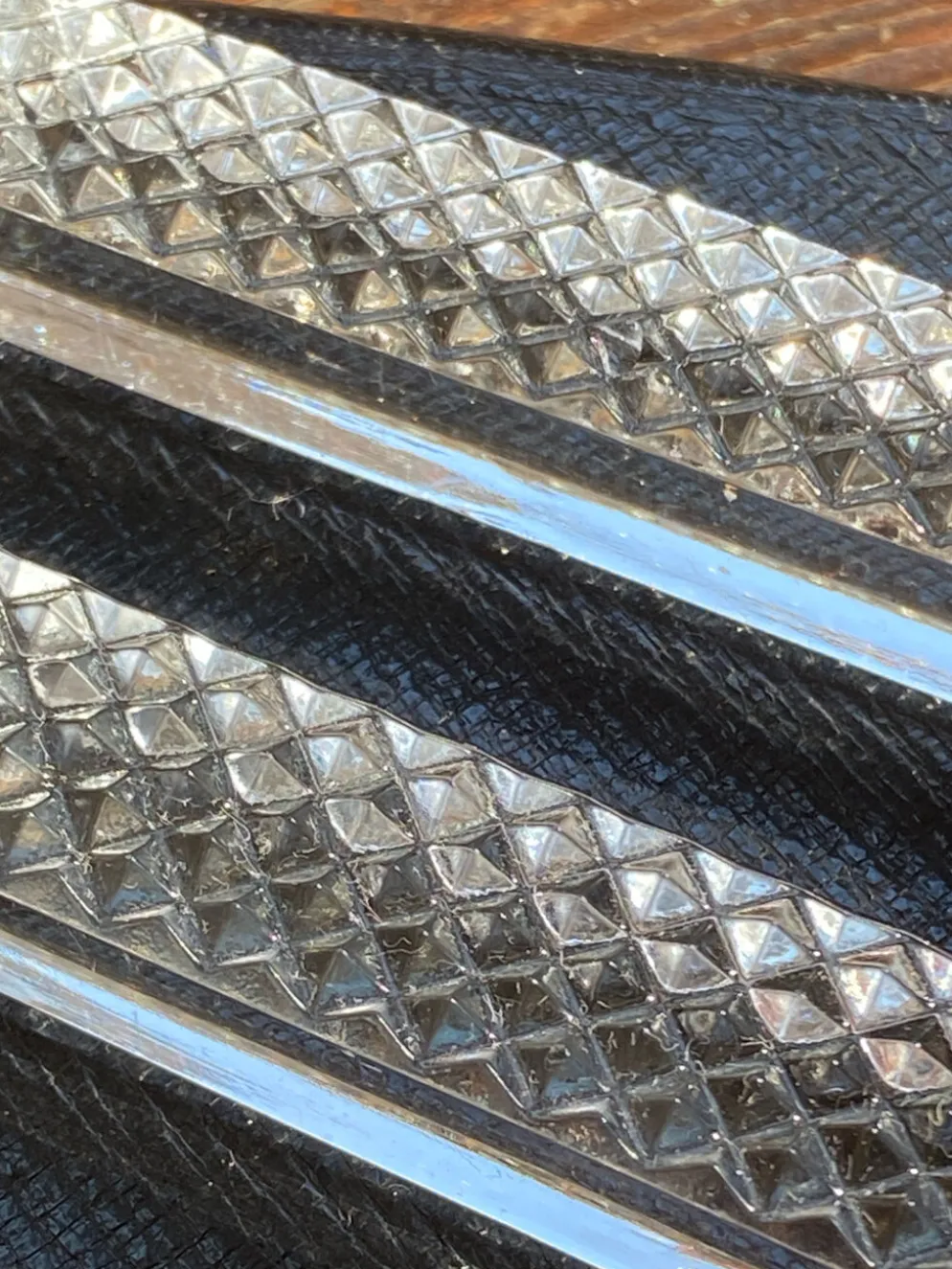 Porte-couteaux en cristal, pointe de diamant