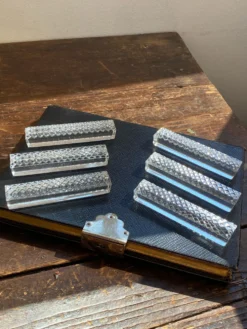 Porte-couteaux en cristal, pointe de diamant
