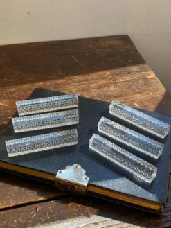 Porte-couteaux en cristal, pointe de diamant