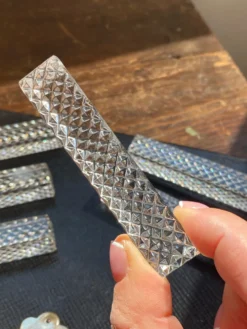 Porte-couteaux en cristal, pointe de diamant