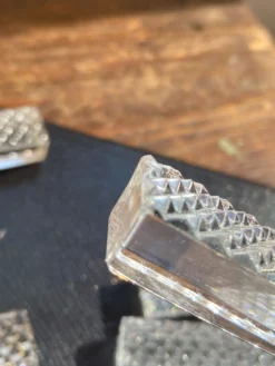 Porte-couteaux en cristal, pointe de diamant