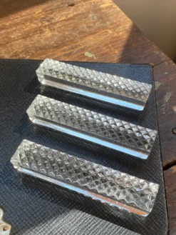 Porte-couteaux en cristal, pointe de diamant