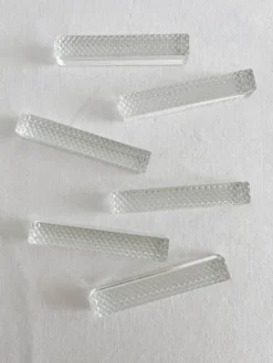 6 porte couteaux en cristal pointe de diamant