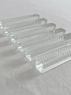 6 porte couteaux en cristal pointe de diamant