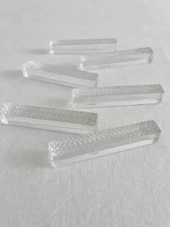 6 porte couteaux en cristal pointe de diamant