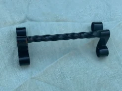 6 porte couteaux en fer forgé noir vintage