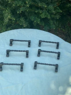 6 porte couteaux en fer forgé noir vintage