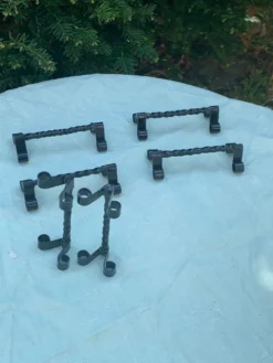 6 porte couteaux en fer forgé noir vintage