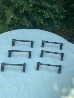 6 porte couteaux en fer forgé noir vintage