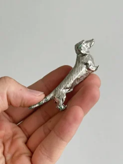 8 porte-couteaux en forme de chien teckel