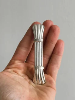 6 porte-couteaux en métal argenté
