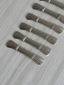 6 porte-couteaux en métal argenté