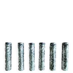 6 porte-couteaux en métal argent SILEA vintage