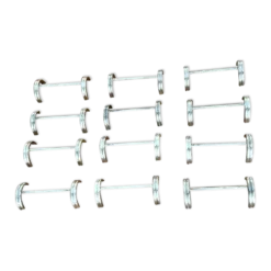 12 porte-couteaux en métal argenté Saint Hilaire modèle Arceaux en coffret