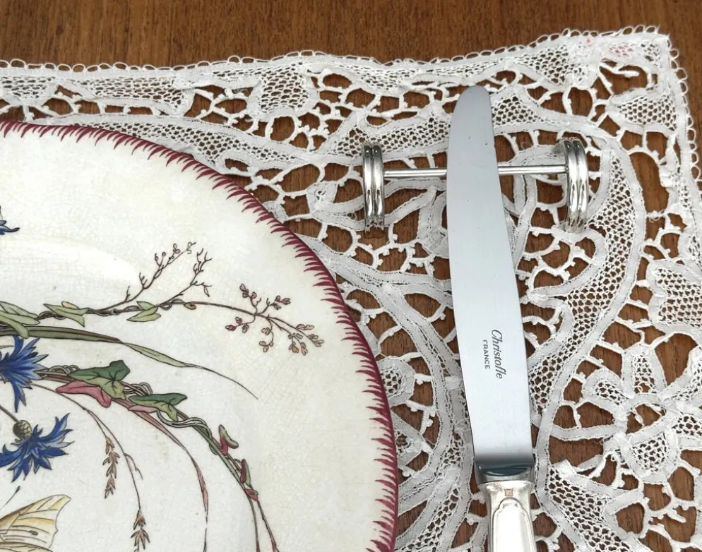 12 porte-couteaux en métal argenté Saint Hilaire modèle Arceaux en coffret