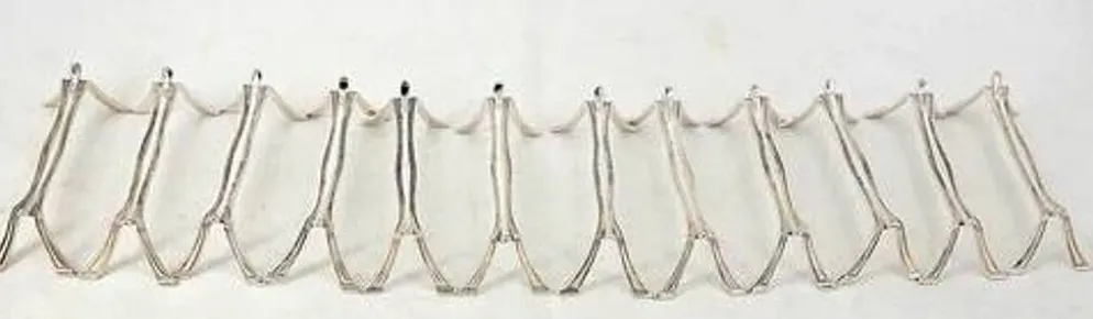 12 porte-couteaux en métal argenté Christofle modèle Printania, Art Nouveau