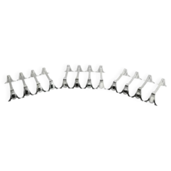 12 porte-couteaux en métal argenté style empire