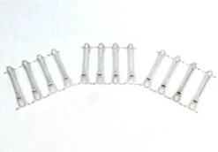 12 porte-couteaux en métal argenté style empire