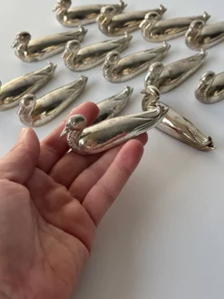 18 porte-couteaux en métal Canard