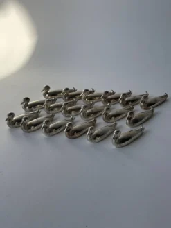 18 porte-couteaux en métal Canard