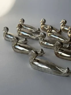 18 porte-couteaux en métal Canard