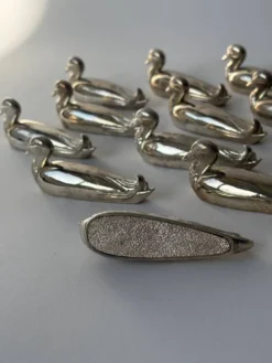 18 porte-couteaux en métal Canard
