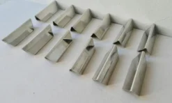 12 porte couteaux en métal chromé