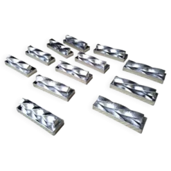 12 Porte couteaux en métal couleur argent