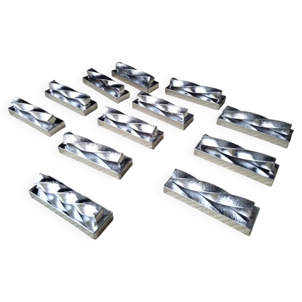 12 Porte couteaux en métal couleur argent