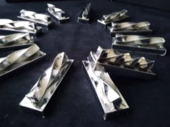 12 Porte couteaux en métal couleur argent